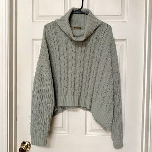 POL sage green sweater